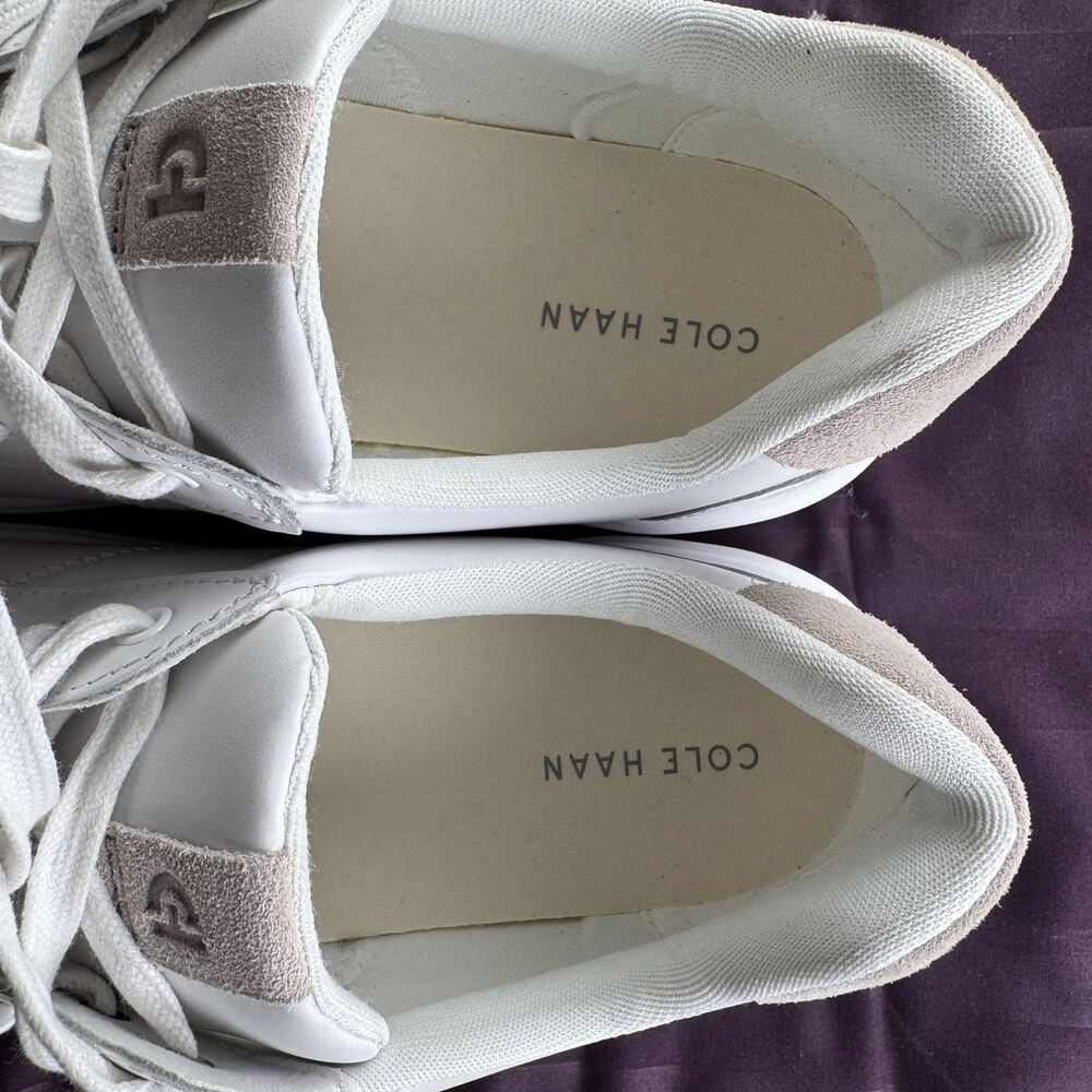 Cole Haan Grand Crosscourt Coaster Sneakers White Leather W32149 Womens Size 9.5 - Picture 3 of 12